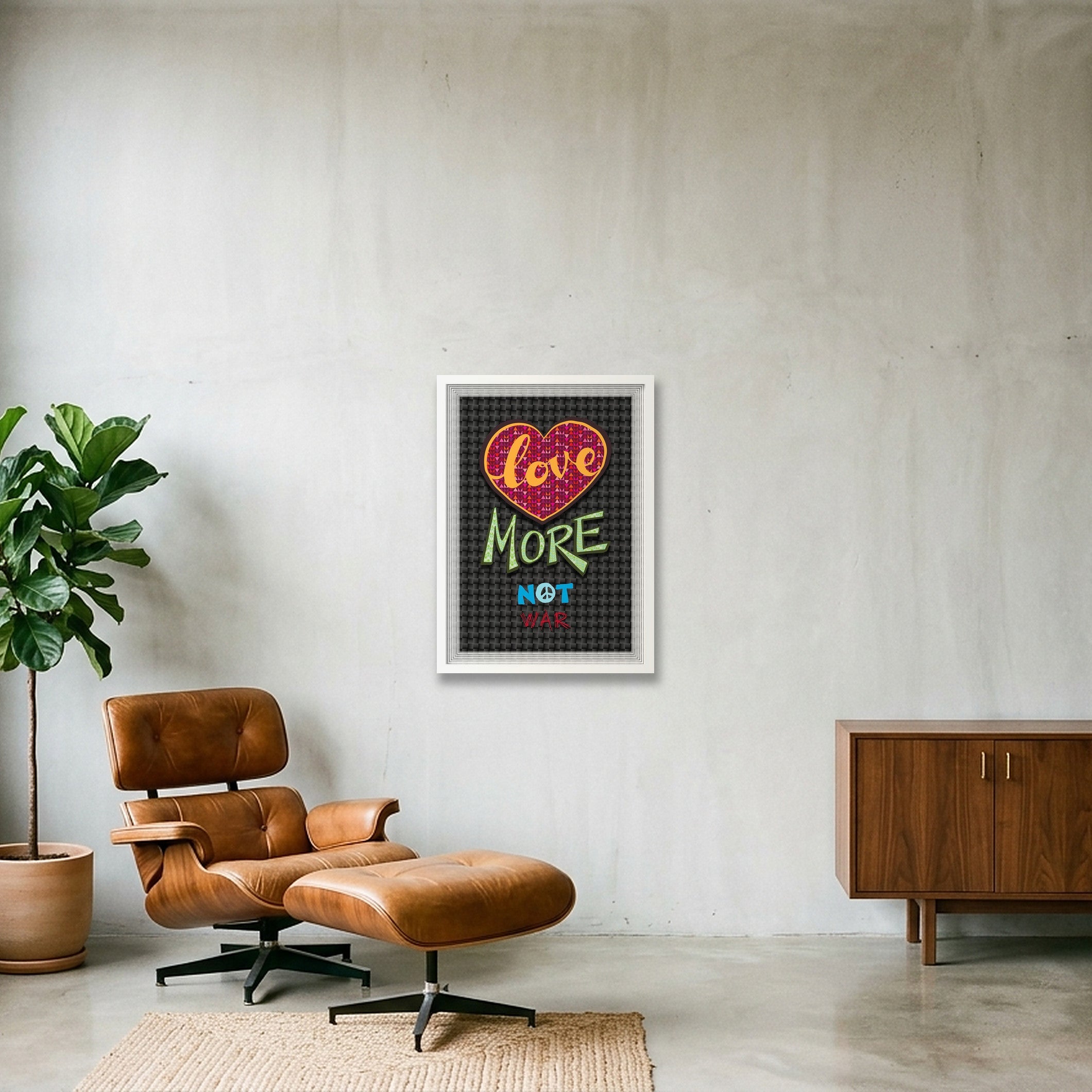 Love More - Fine Art Print — 42×59cm, 17×23" White Frame