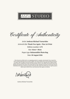 Thank You Again - Fine Art Print — Certificate of Authenticity