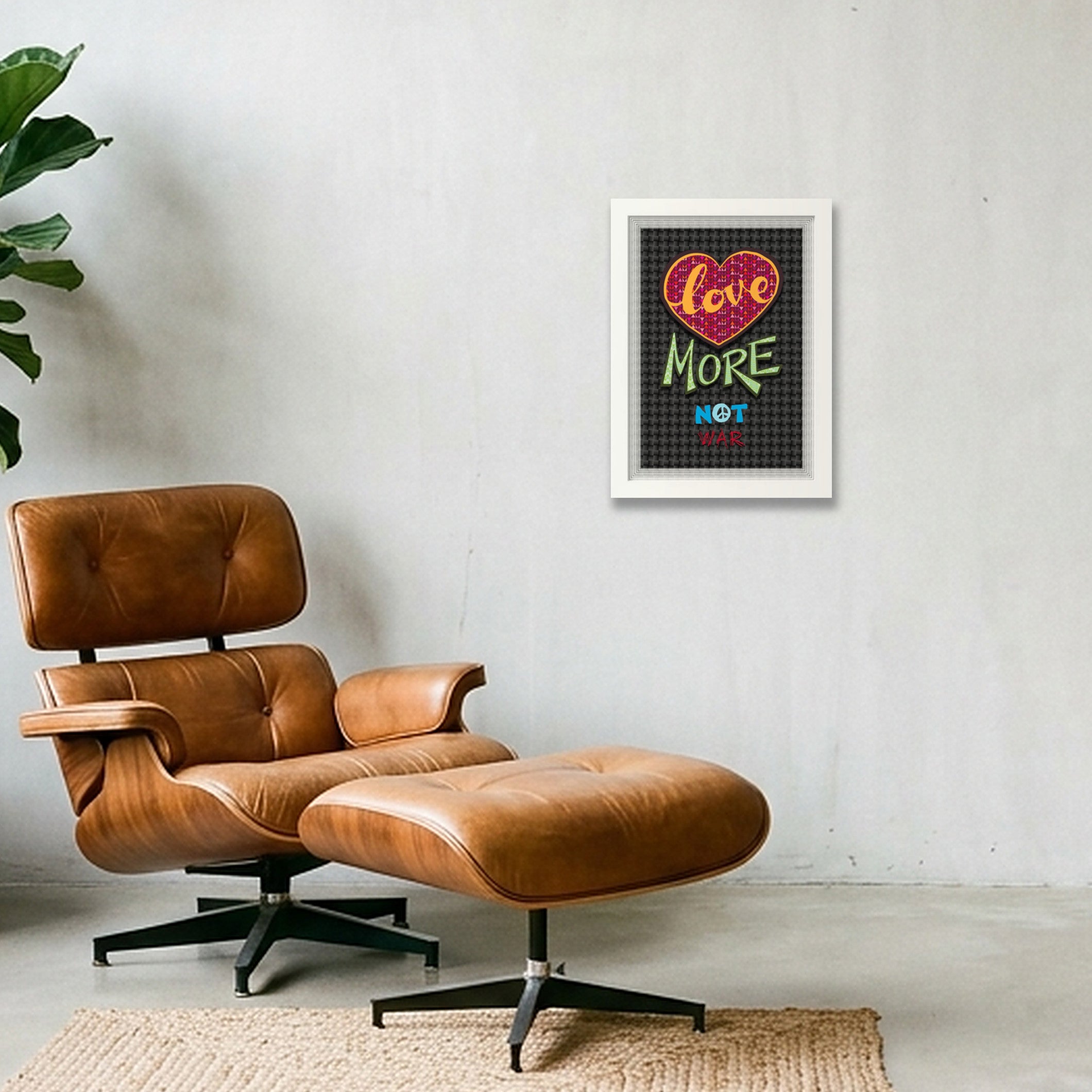 Love More - Fine Art Print — A4 (21×30cm, 8×12") White Frame