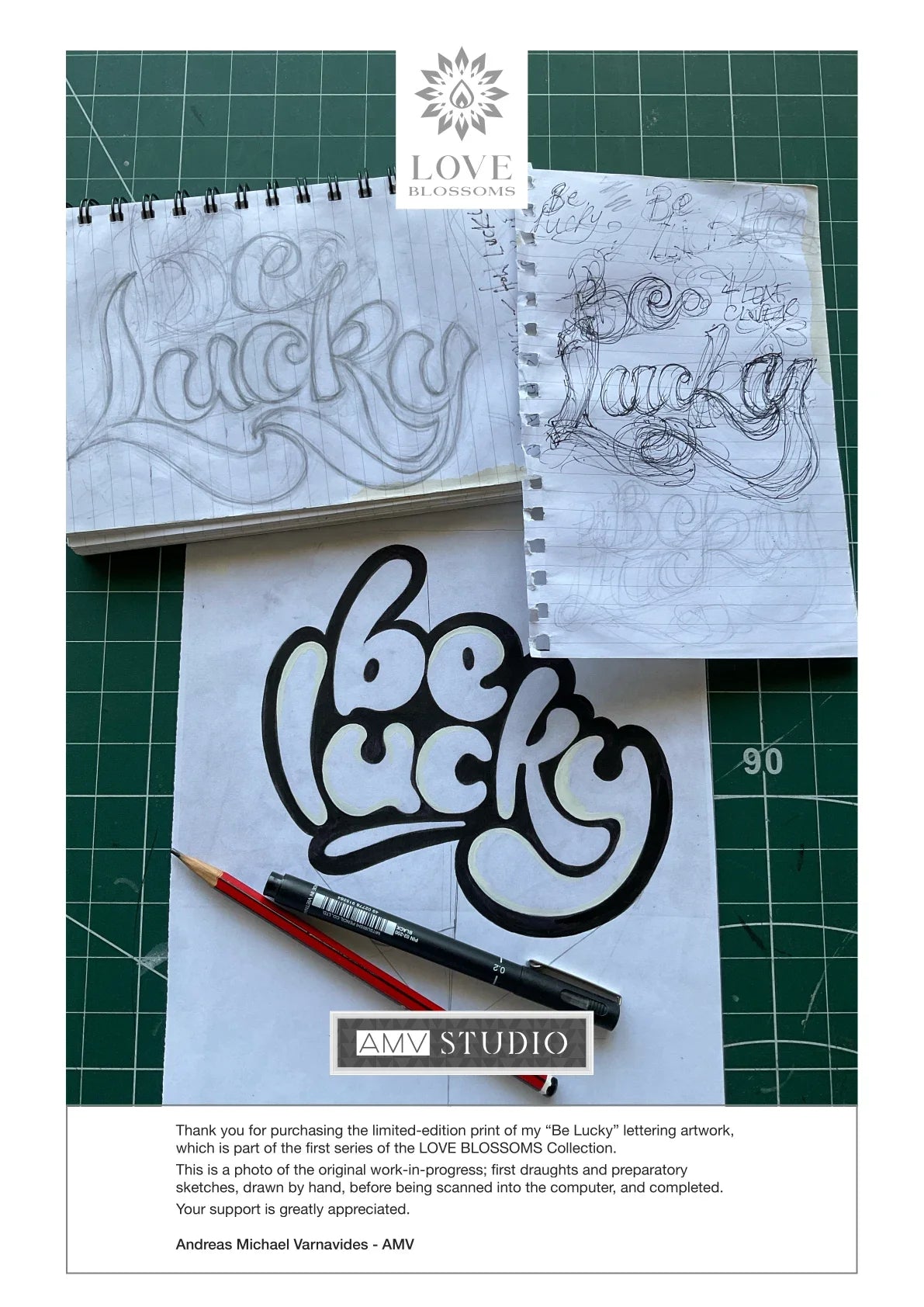 Be Lucky - Poster Print — A letter from the artist
