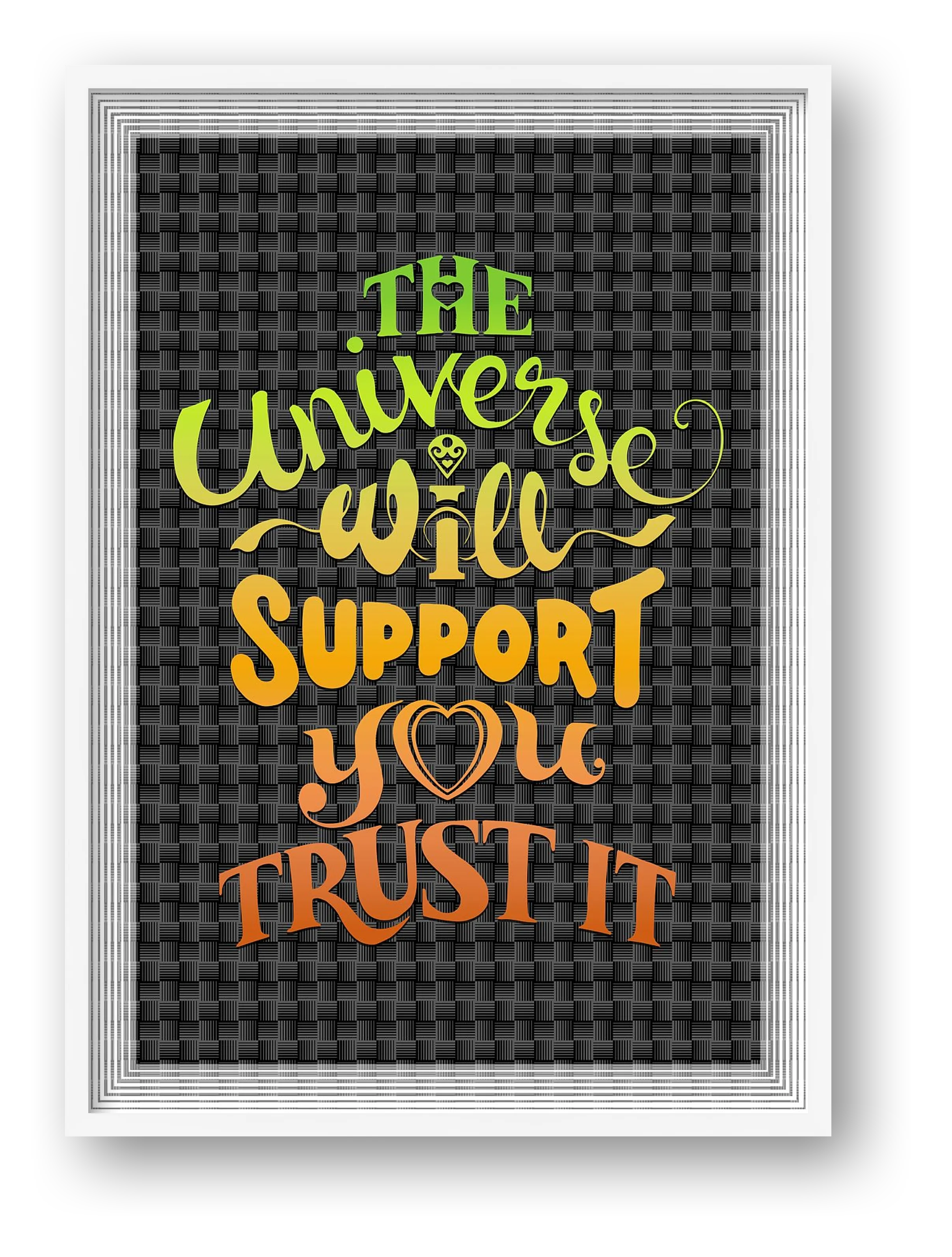 Universal Support - Poster Print — framed