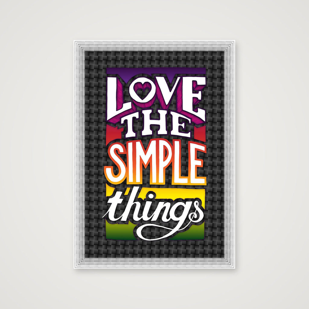 Love Simple - Fine Art Print — A3 (30×42cm, 12×17") Print only