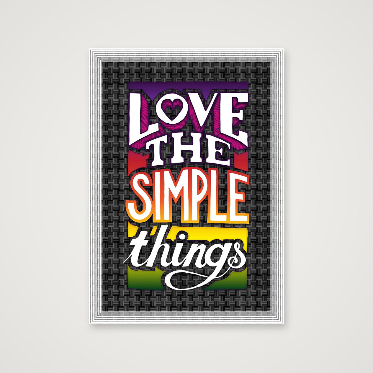 Love Simple - Fine Art Print — A3 (30×42cm, 12×17") Print only