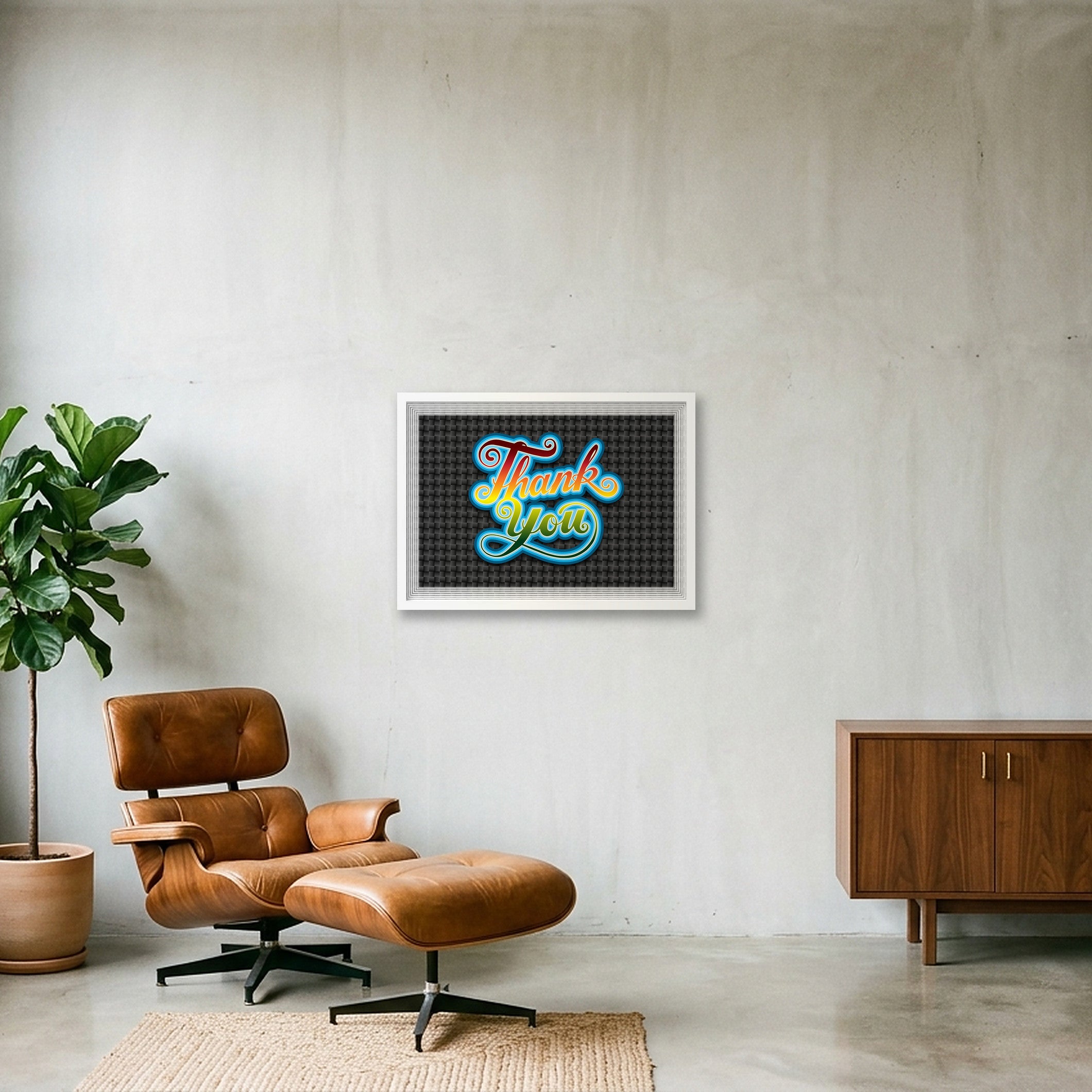 Thank You Again - Fine Art Print — 59×42cm, 23×17" White Frame