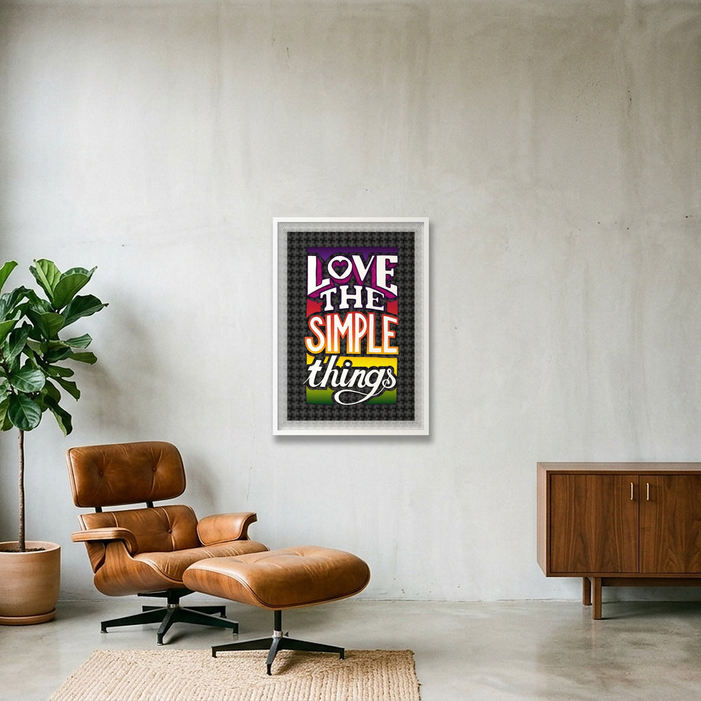 Love Simple - Fine Art Print — 59×84cm, 23×33" White Frame