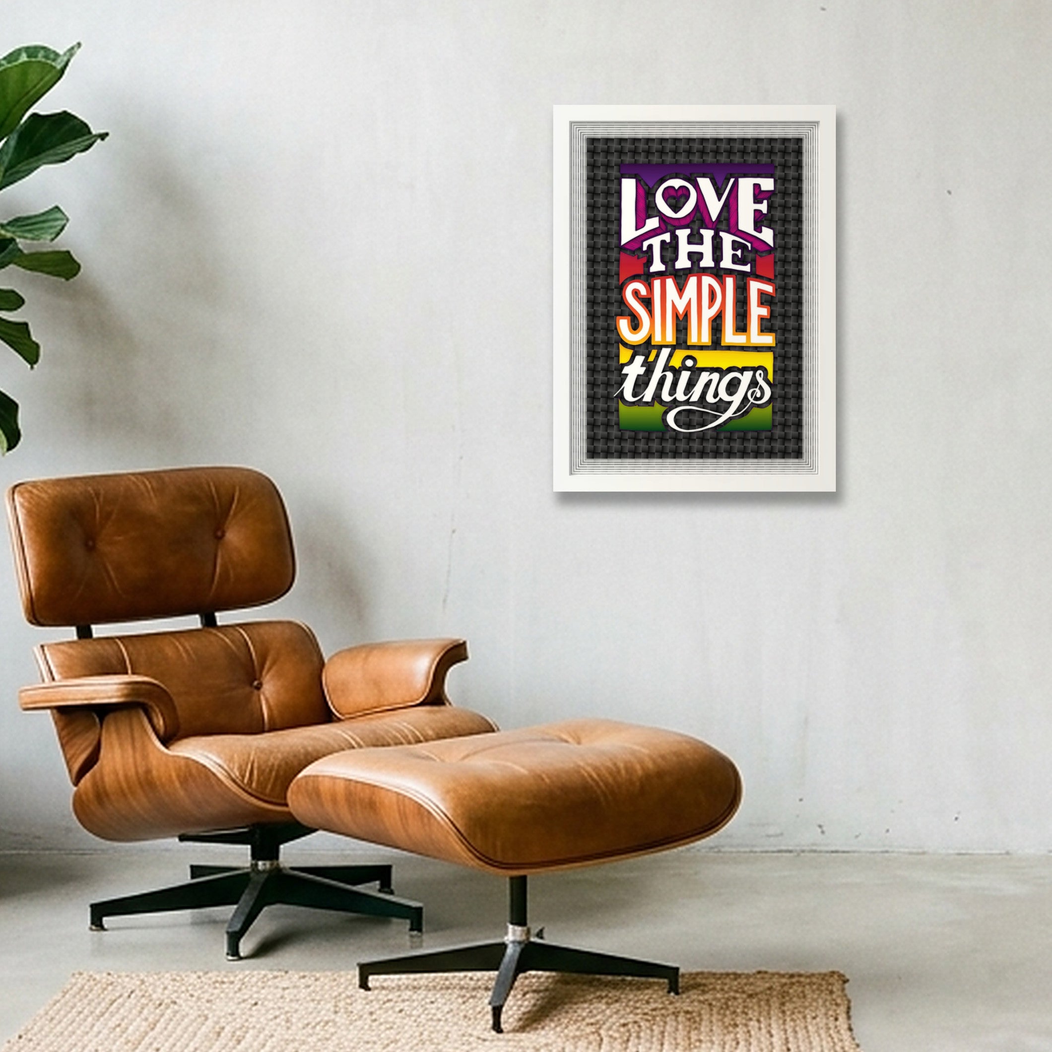 Love Simple - Fine Art Print — A3 (30×42cm, 12×17") White Frame