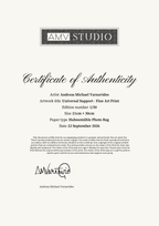 Universal Support - Fine Art Print — Certificate of Authenticity