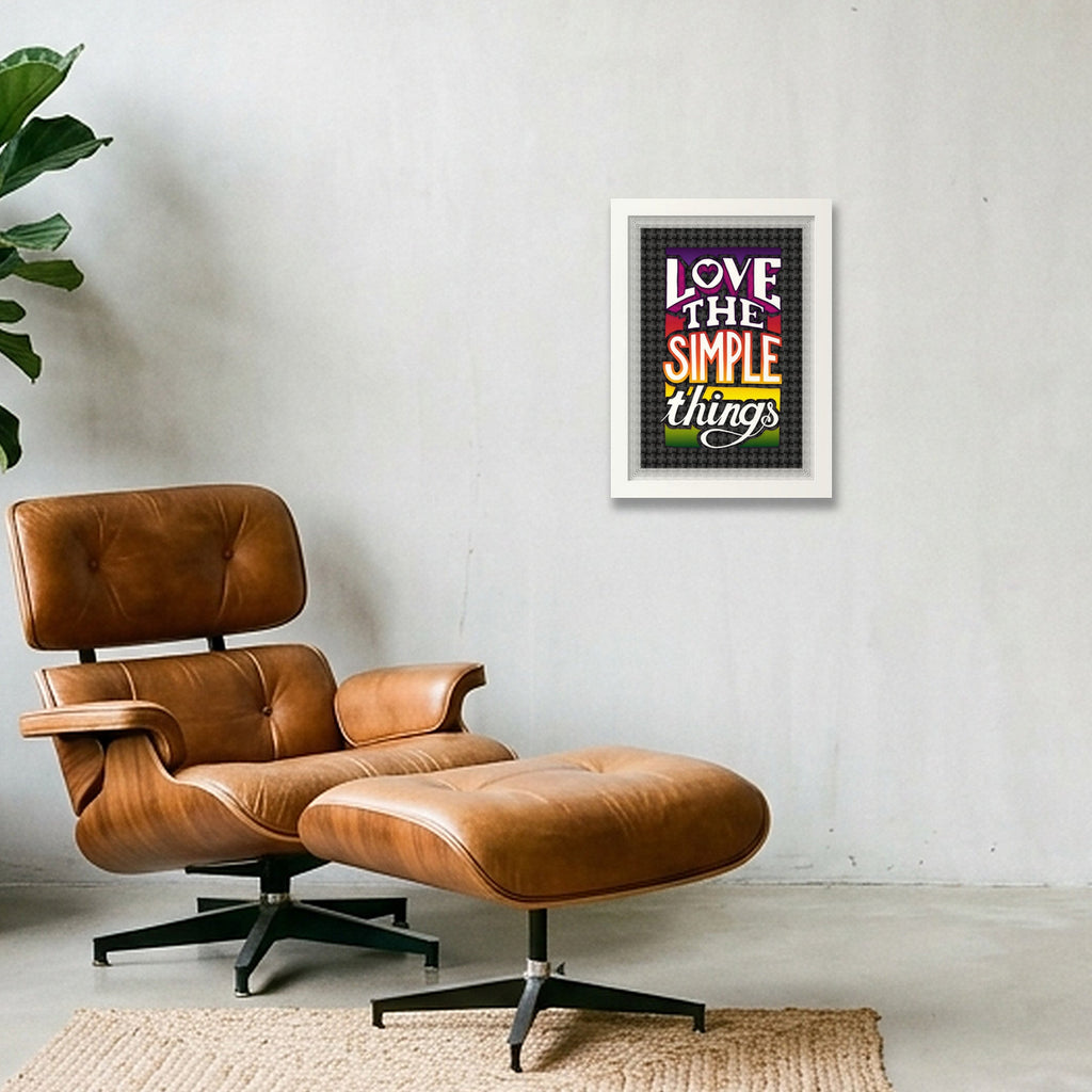 Love Simple - Fine Art Print — A4 (21×30cm, 8×12") White Frame