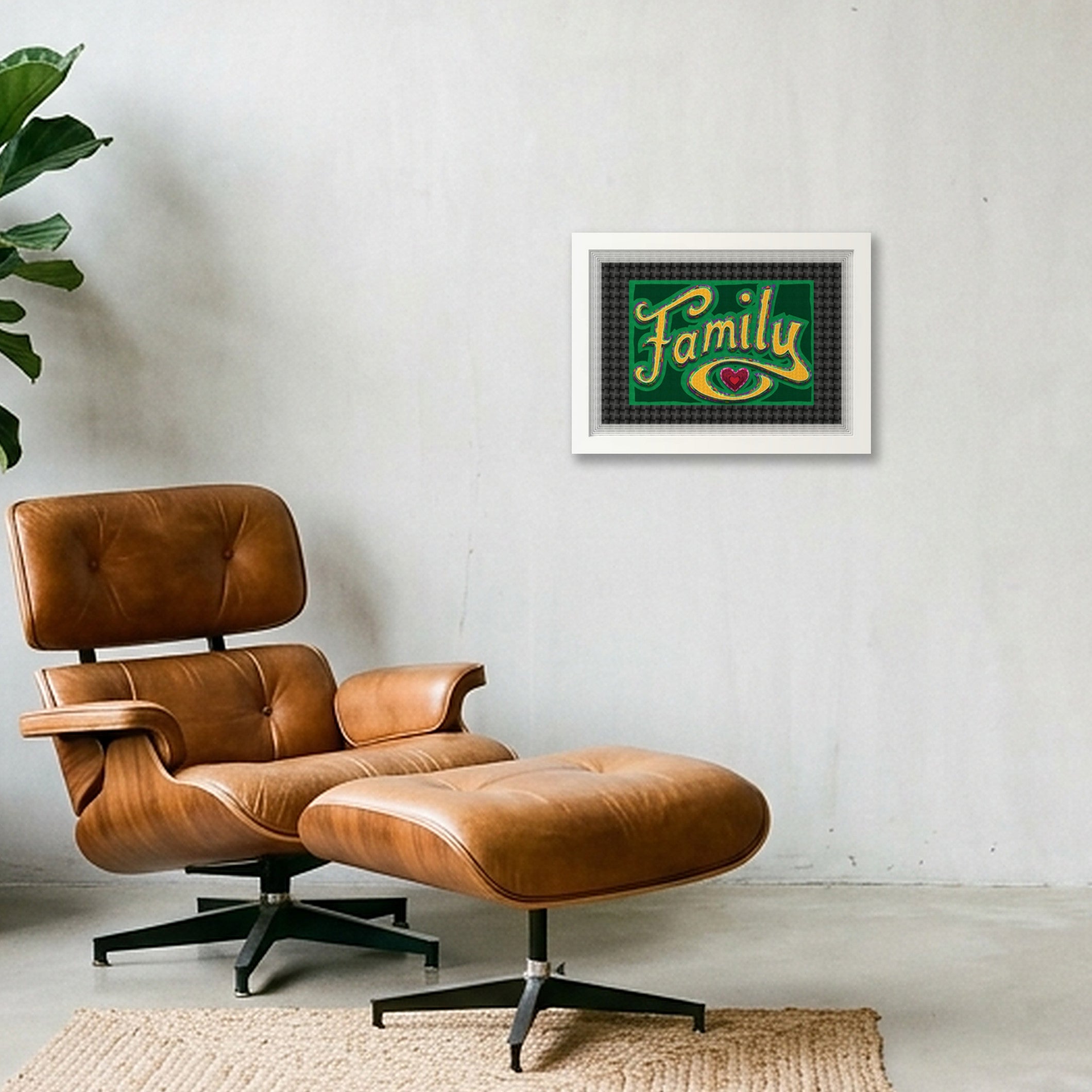 Family - Fine Art Print — A4 (30×21cm, 12×8") White Frame