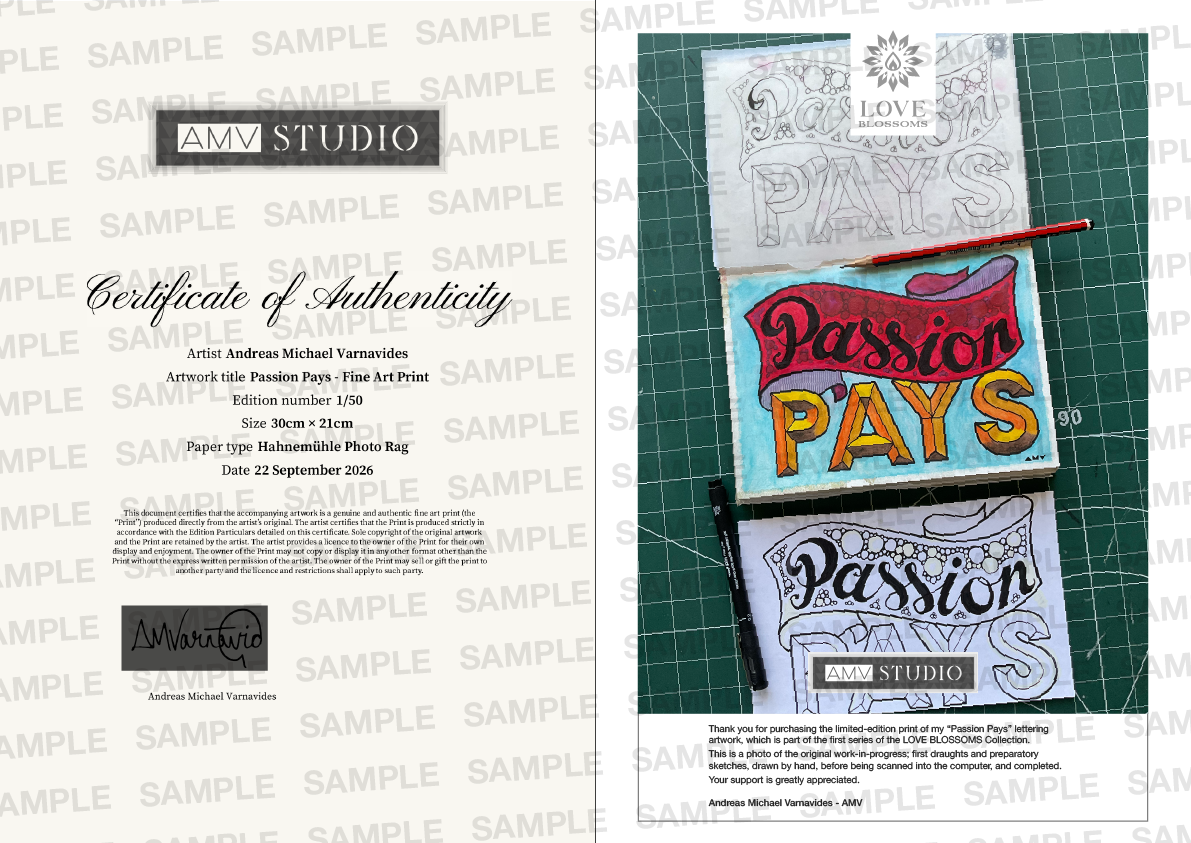 Passion Pays - Fine Art Print