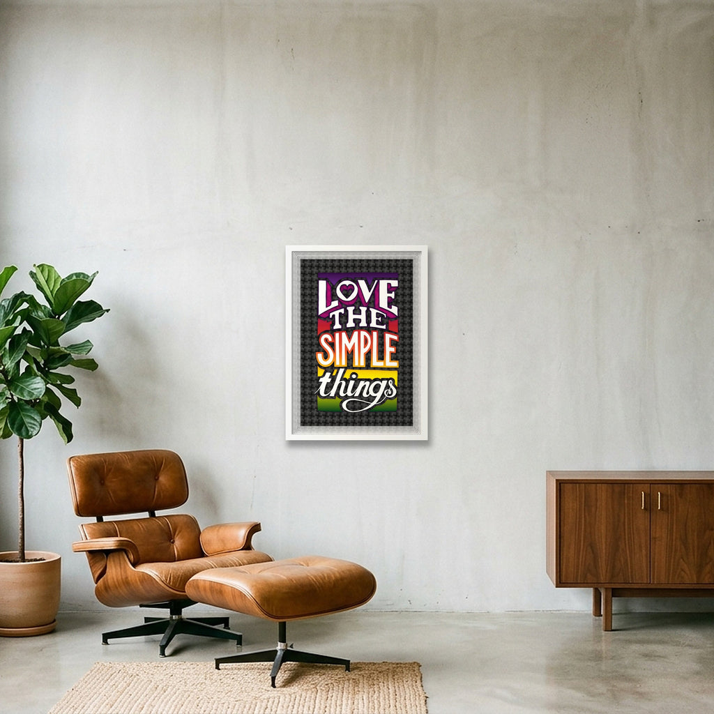 Love Simple - Fine Art Print — 42×59cm, 17×23" White Frame