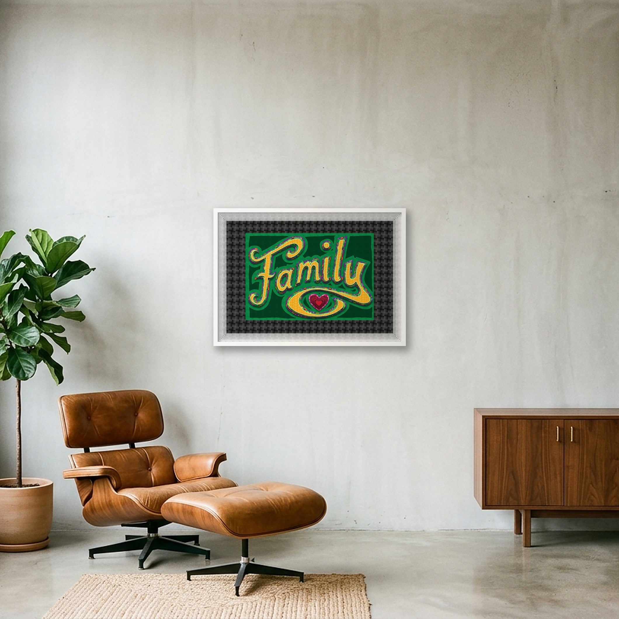 Family - Fine Art Print — 84×59cm, 33×23" White Frame