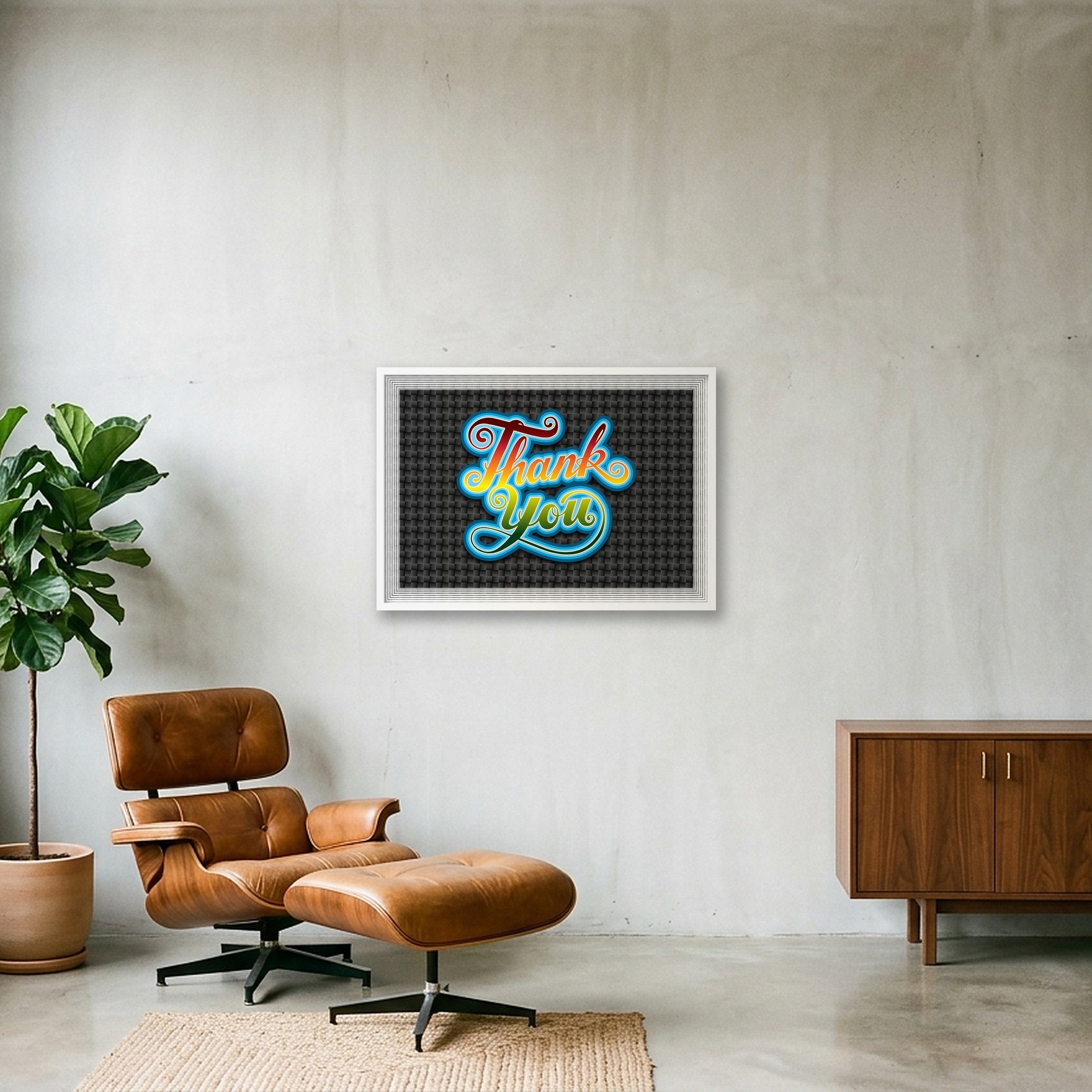Thank You Again - Fine Art Print — 84×59cm, 33×23" White Frame
