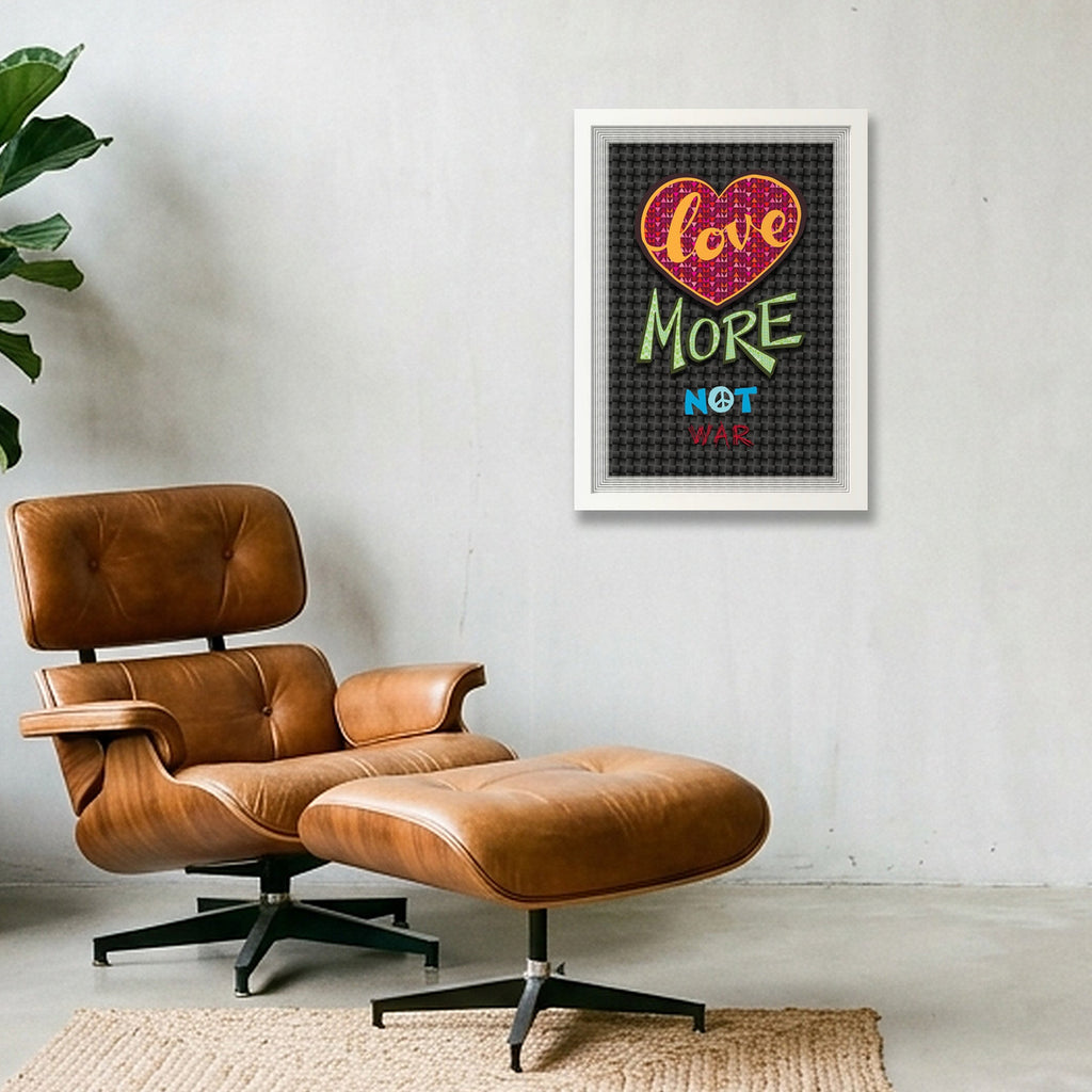 Love More - Fine Art Print — A3 (30×42cm, 12×17") White Frame