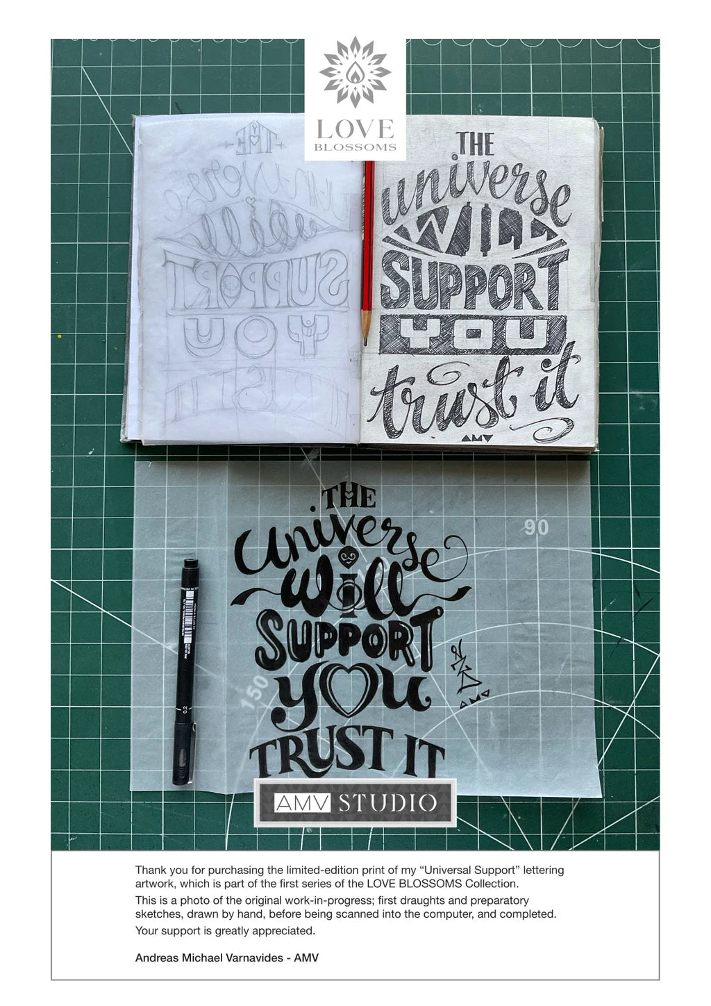 Universal Support - Poster Print — A letter from the artist