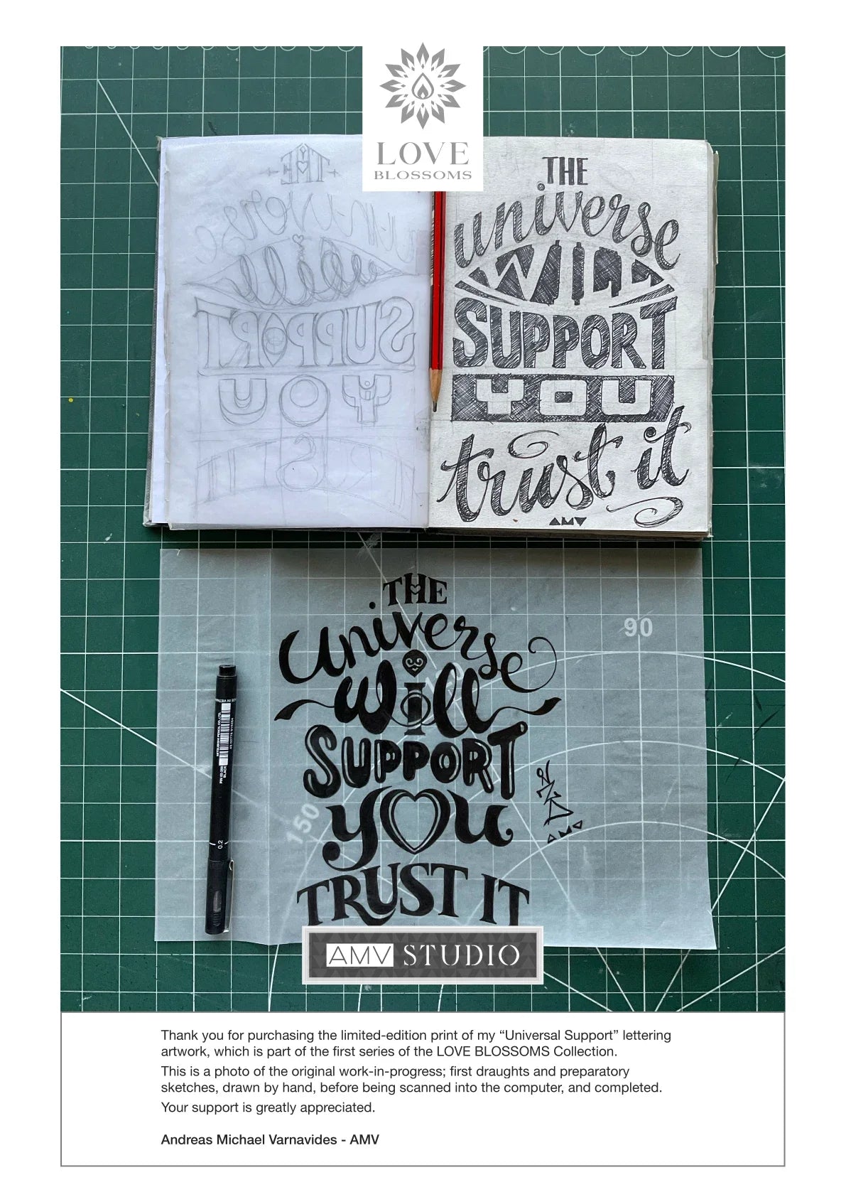 Universal Support - Poster Print — A letter from the artist